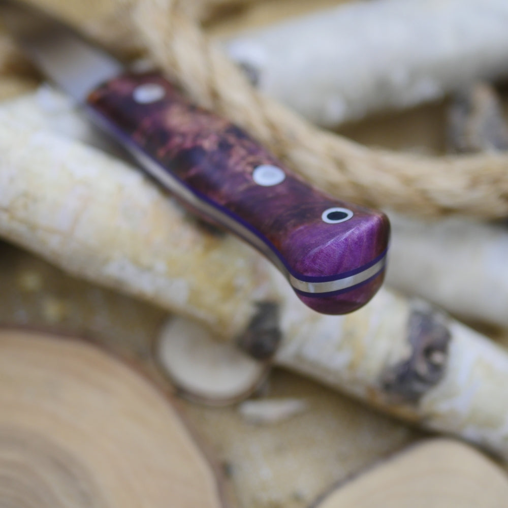 Mountaineer: Purple Black Ash Burl & Purple G10