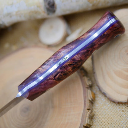 Mountaineer: Purple Black Ash Burl & Purple G10