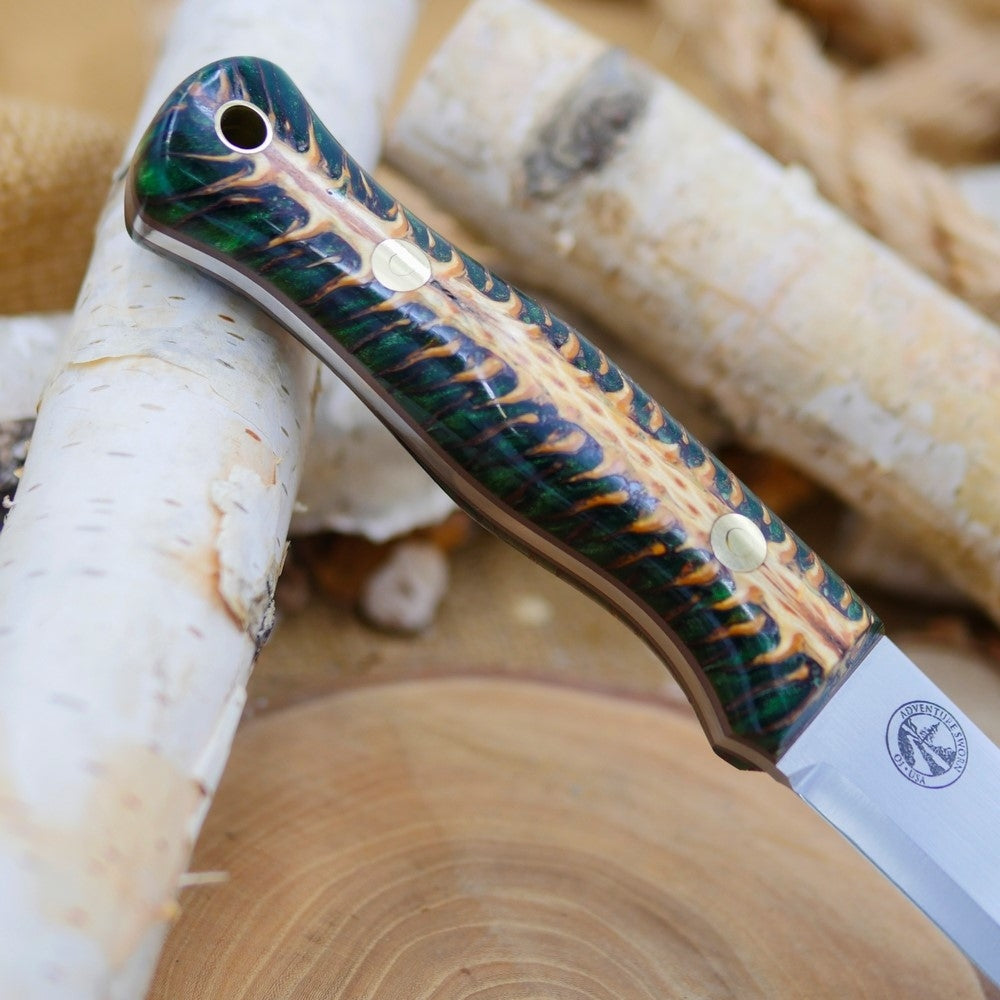 Mountaineer: Green Cast Spruce Cone & Brown G10