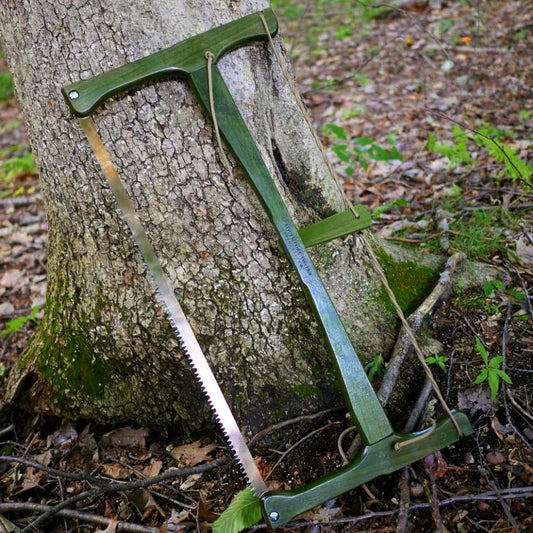 Custom Bucksaw: Forest Green Dyed Walnut - Adventure Sworn Bushcraft Co.