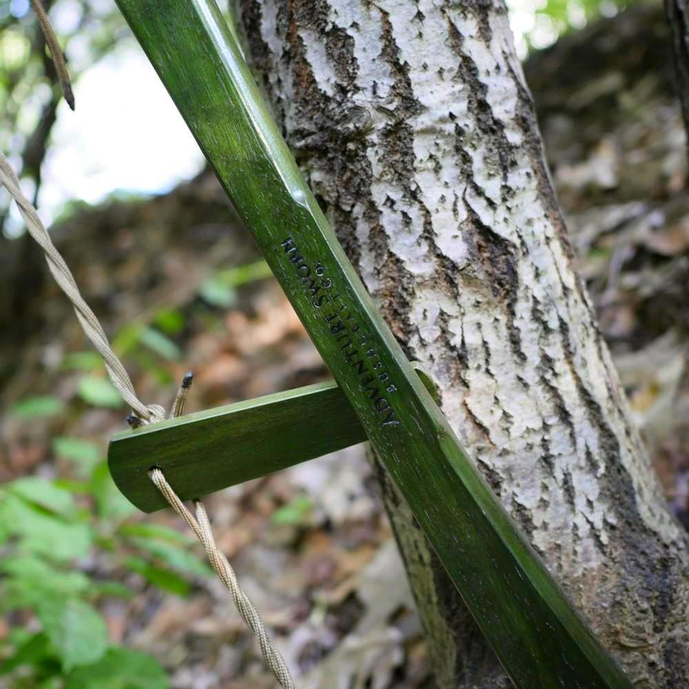 Custom Bucksaw: Forest Green Dyed Walnut - Adventure Sworn Bushcraft Co.