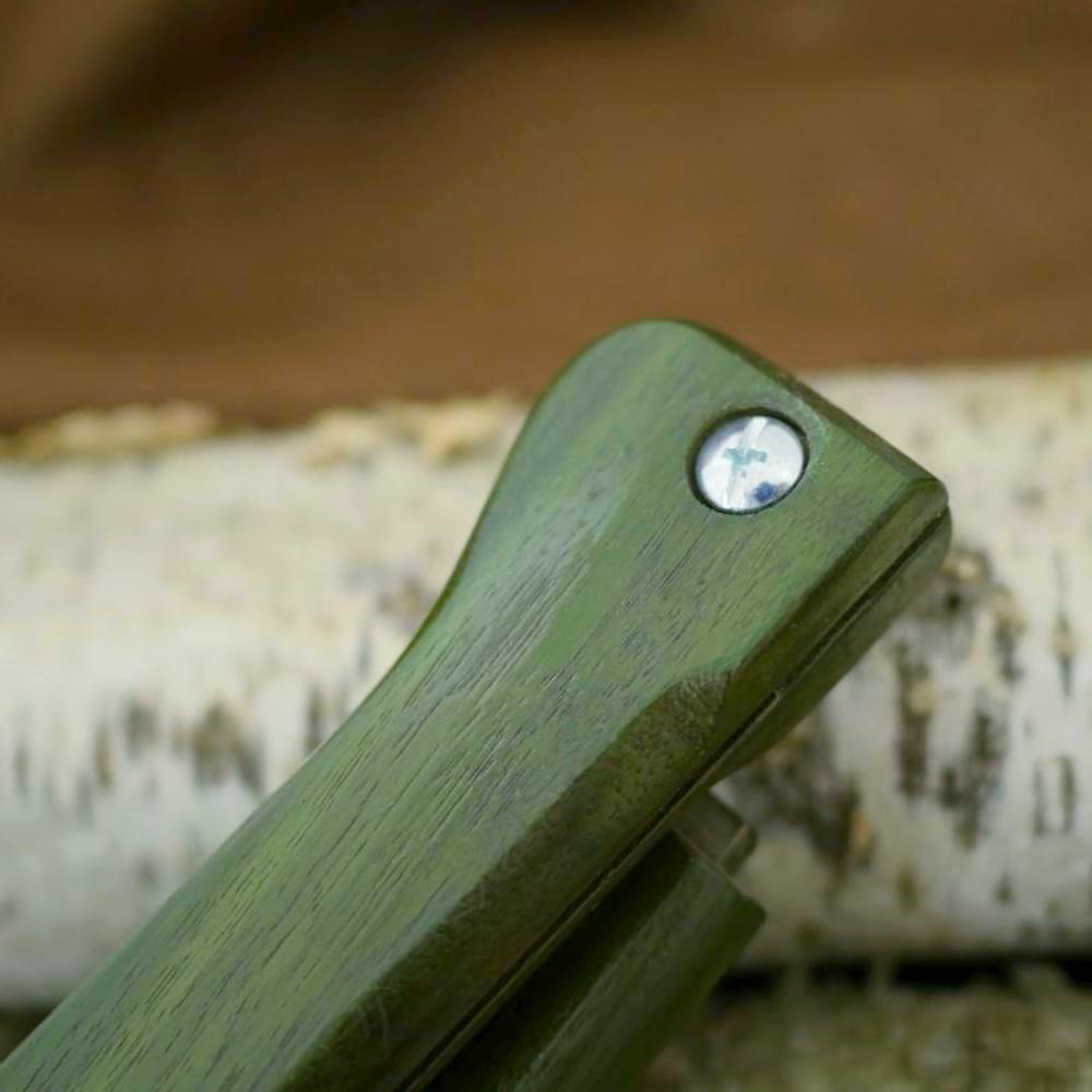 Custom Bucksaw: Forest Green Dyed Walnut - Adventure Sworn Bushcraft Co.