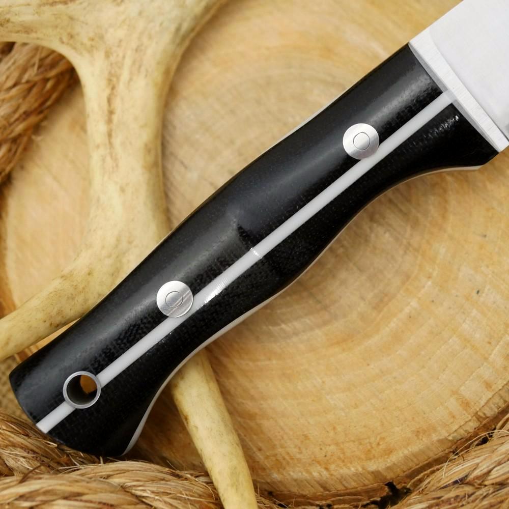 CPM 154 Tradesman: Black Canvas & White Stripe - Adventure Sworn Bushcraft Co.