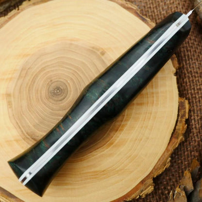 Fisherman: Dark Green Redwood Burl - Adventure Sworn Bushcraft Co.