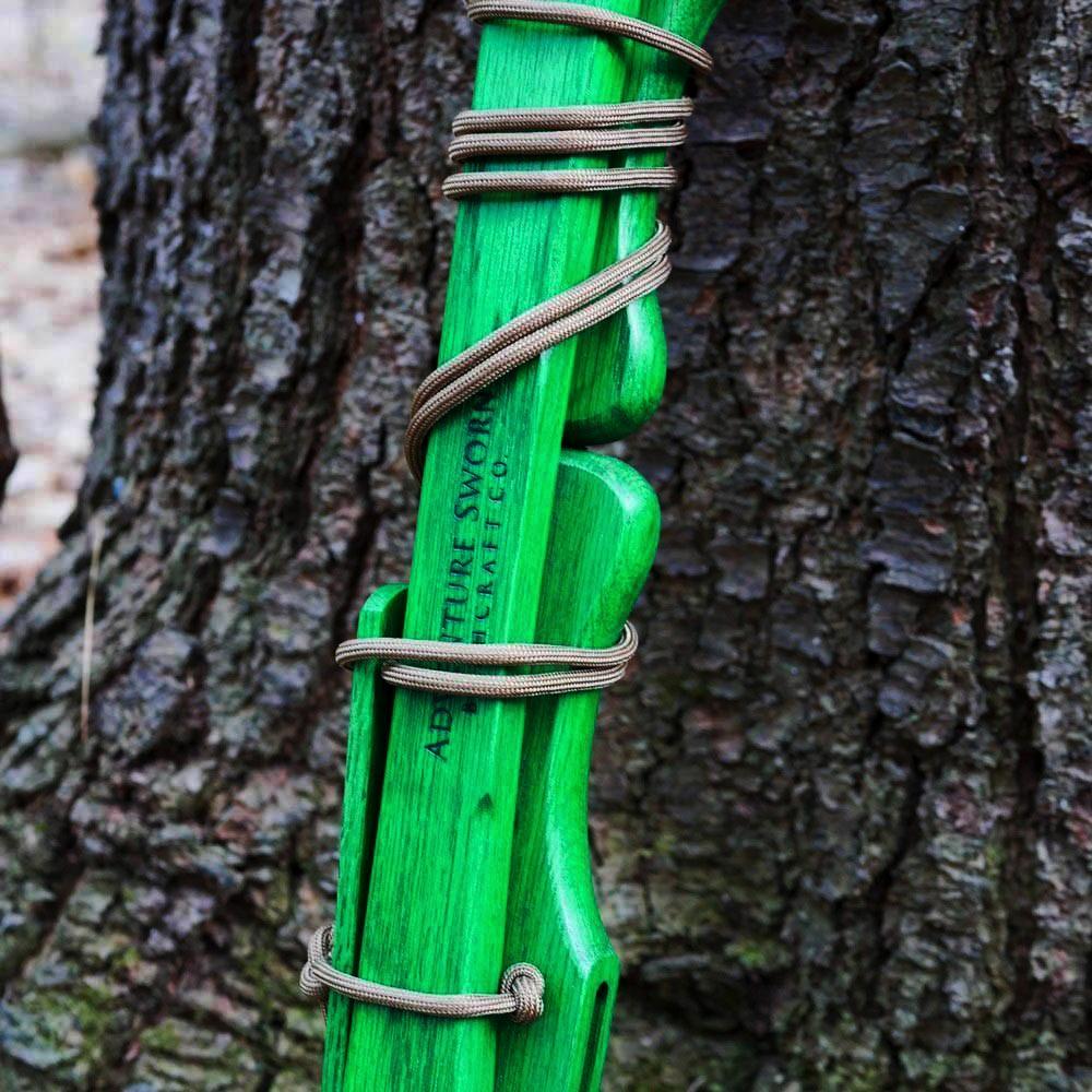 Custom Bucksaw: Vibrant Green Oak - Adventure Sworn Bushcraft Co.