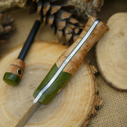 Mountaineer: Birdseye Maple & Emerald Burlap