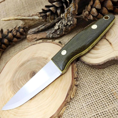 Woodsman: Green Canvas & Yellow G10 & Matching Firesteel