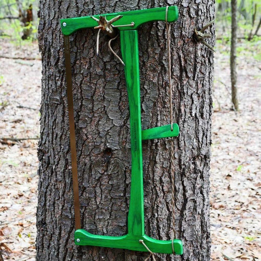 Custom Bucksaw: Vibrant Green Oak - Adventure Sworn Bushcraft Co.