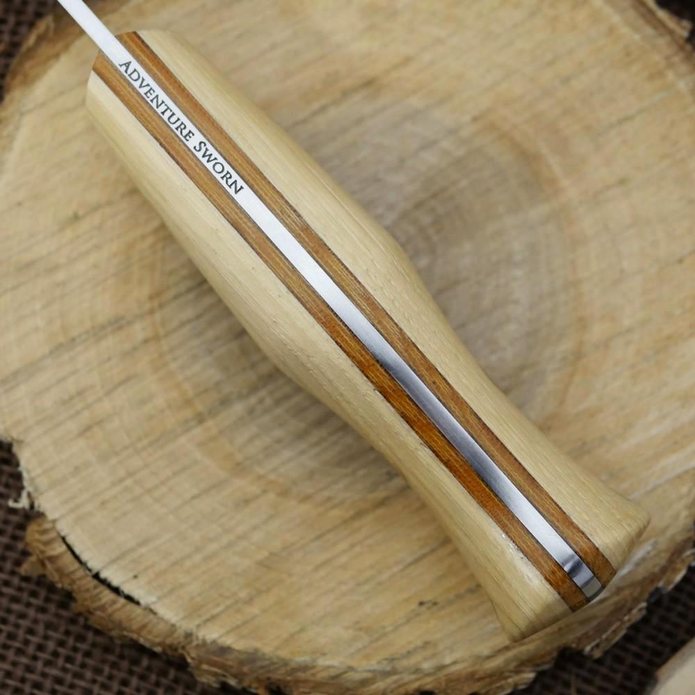 CPM 3V Explorer: Hickory, Natural Canvas & Matching Firesteel - Adventure Sworn Bushcraft Co.