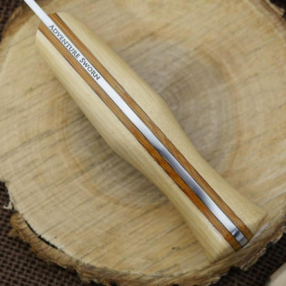 CPM 3V Explorer: Hickory, Natural Canvas & Matching Firesteel - Adventure Sworn Bushcraft Co.