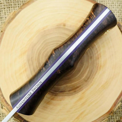 Tradesman: Brown Box Elder Burl & Purple