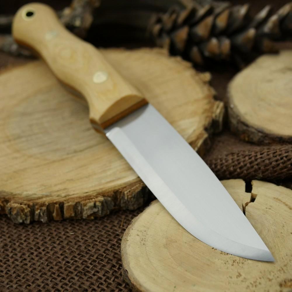 CPM 3V Explorer: Hickory, Natural Canvas & Matching Firesteel - Adventure Sworn Bushcraft Co.