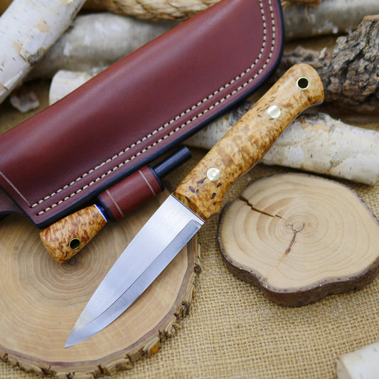 Classic 2nds: Karelian Birch, Double Liners, Matching Firesteel & Sheath