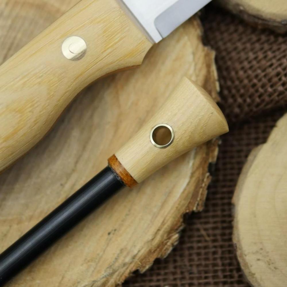 CPM 3V Explorer: Hickory, Natural Canvas & Matching Firesteel - Adventure Sworn Bushcraft Co.