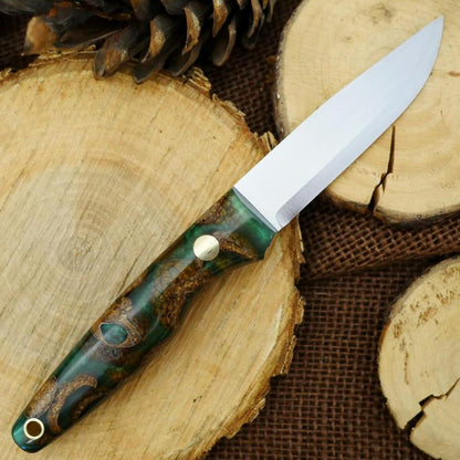 CPM 3V Hiker: Cast Acorn & Forest Green G10 - Adventure Sworn Bushcraft Co.