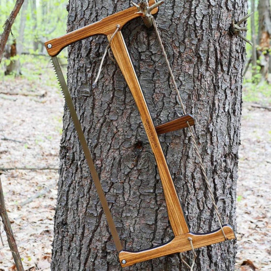 Custom Bucksaw: Zebrawood Veneer & Walnut - Adventure Sworn Bushcraft Co.