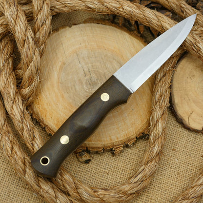 2ND: Classic: Green Canvas Micarta & Stonewash Finish - Adventure Sworn Bushcraft Co.