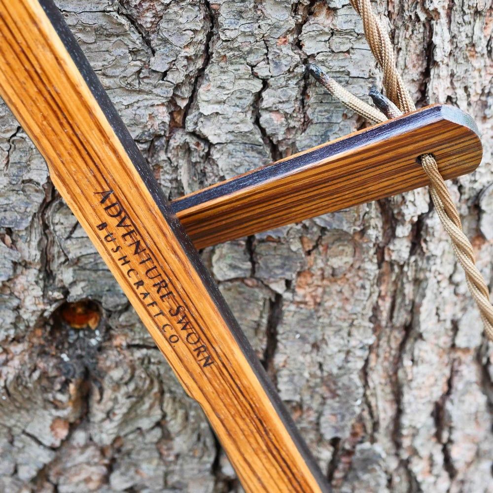 Custom Bucksaw: Zebrawood Veneer & Walnut - Adventure Sworn Bushcraft Co.