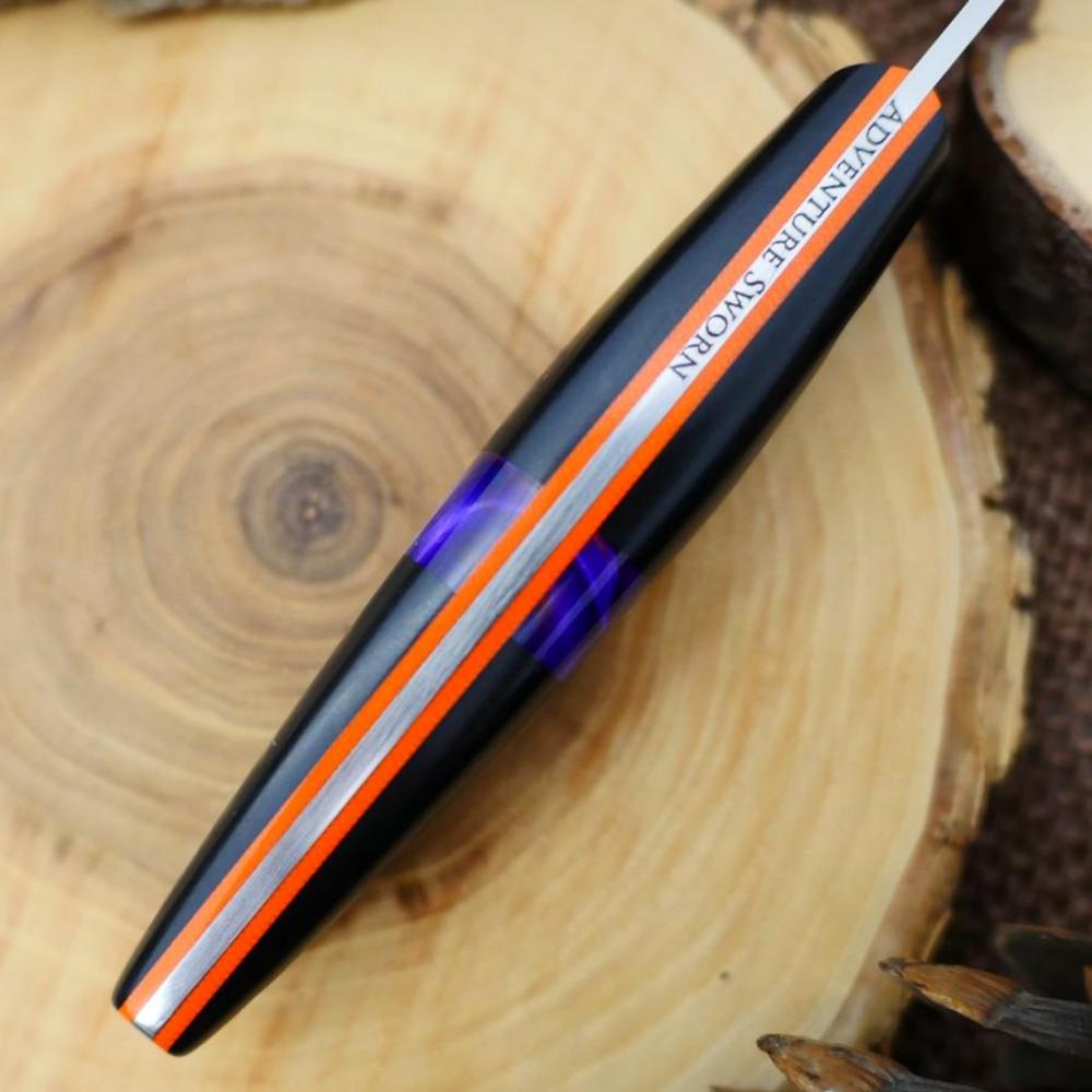 Hiker: Black Richlite & Acrylic Spacer - Adventure Sworn Bushcraft Co.