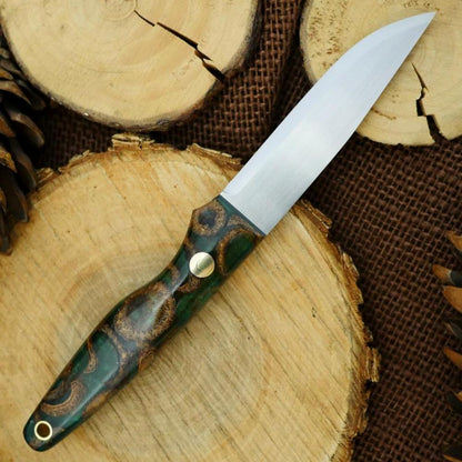 CPM 3V Hiker: Cast Acorn & Forest Green G10 - Adventure Sworn Bushcraft Co.
