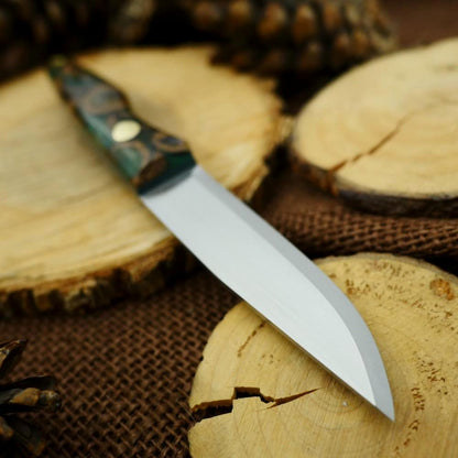 CPM 3V Hiker: Cast Acorn & Forest Green G10 - Adventure Sworn Bushcraft Co.