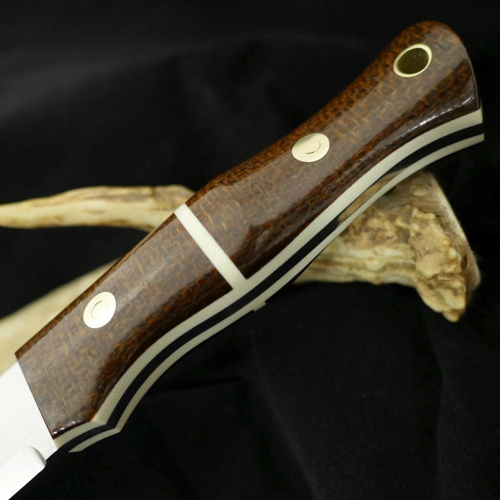 Classic: Dark Brown Burlap & Ivory G10 - Adventure Sworn Bushcraft Co.