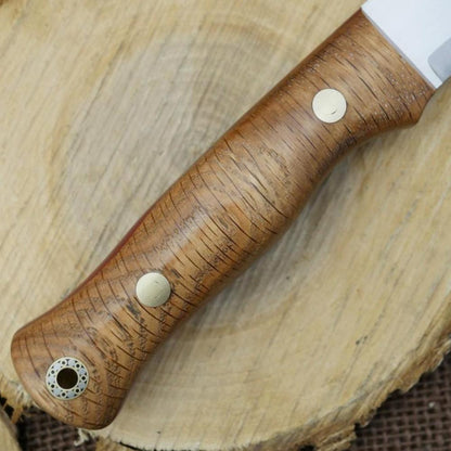 CPM 3V Explorer: Red Oak & Matching Firesteel - Adventure Sworn Bushcraft Co.