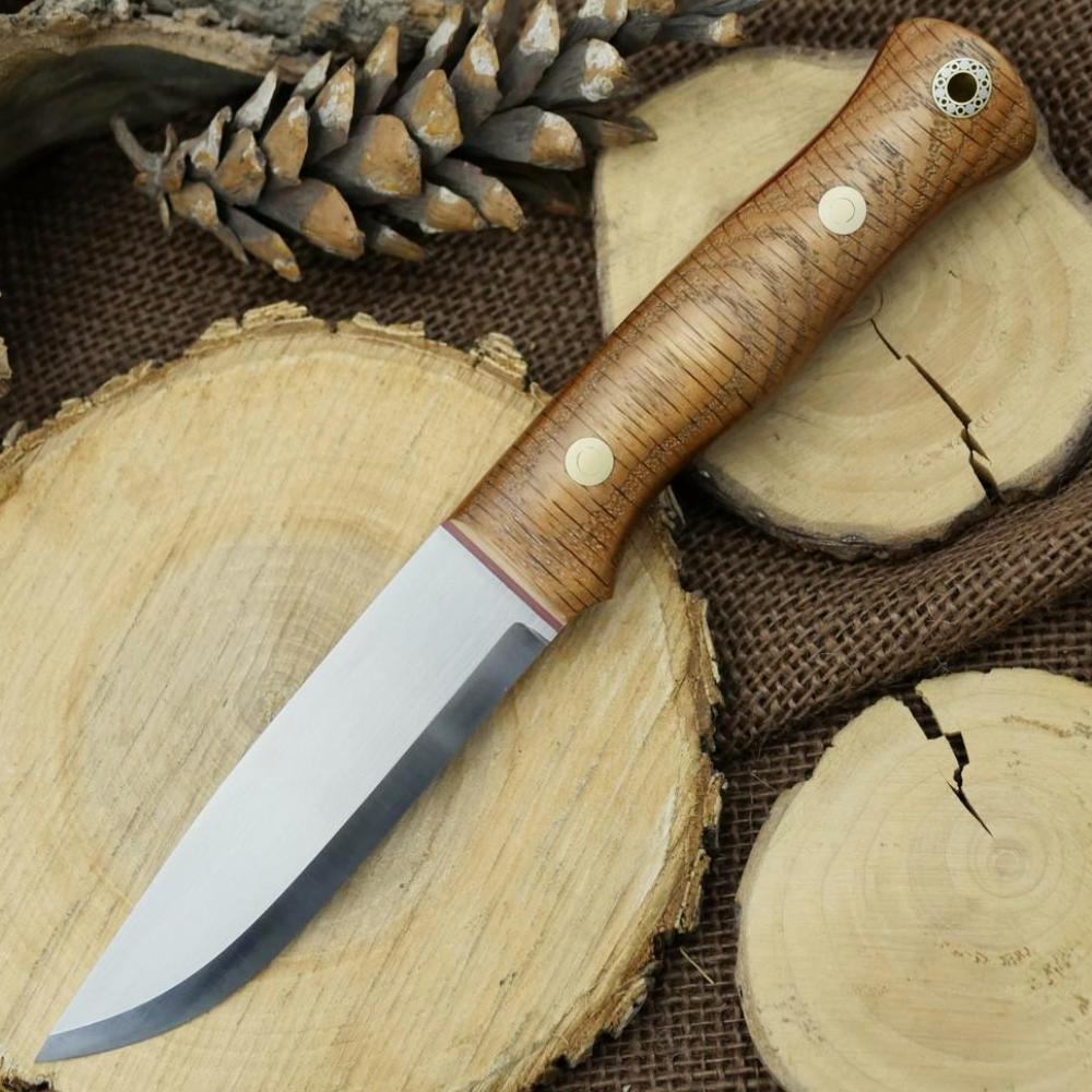 CPM 3V Explorer: Red Oak & Matching Firesteel - Adventure Sworn Bushcraft Co.