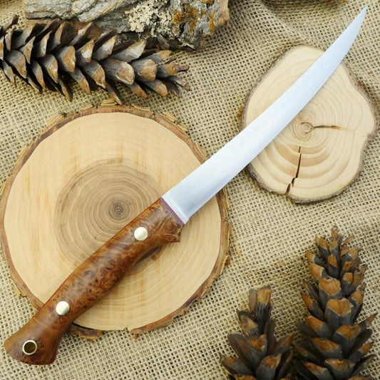 Fisherman: Maple Burl & Red Linen - Adventure Sworn Bushcraft Co.