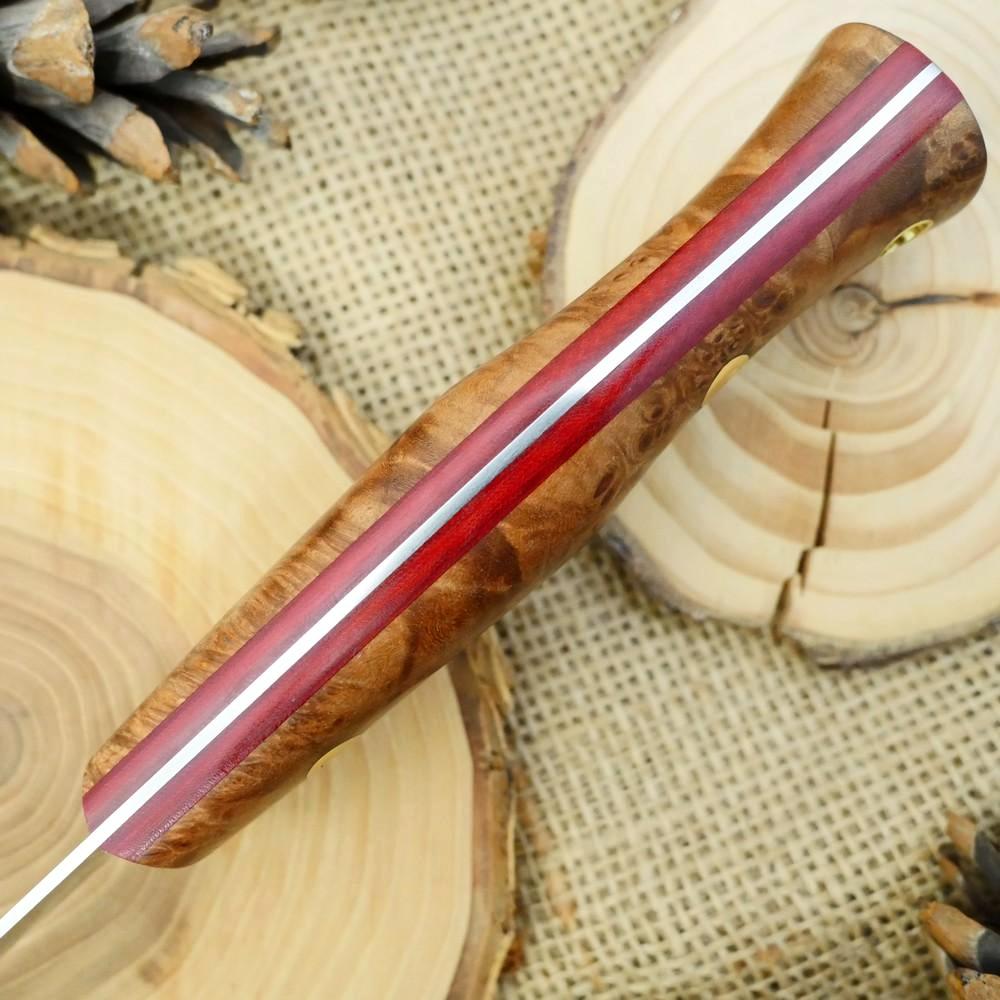 Fisherman: Maple Burl & Red Linen - Adventure Sworn Bushcraft Co.