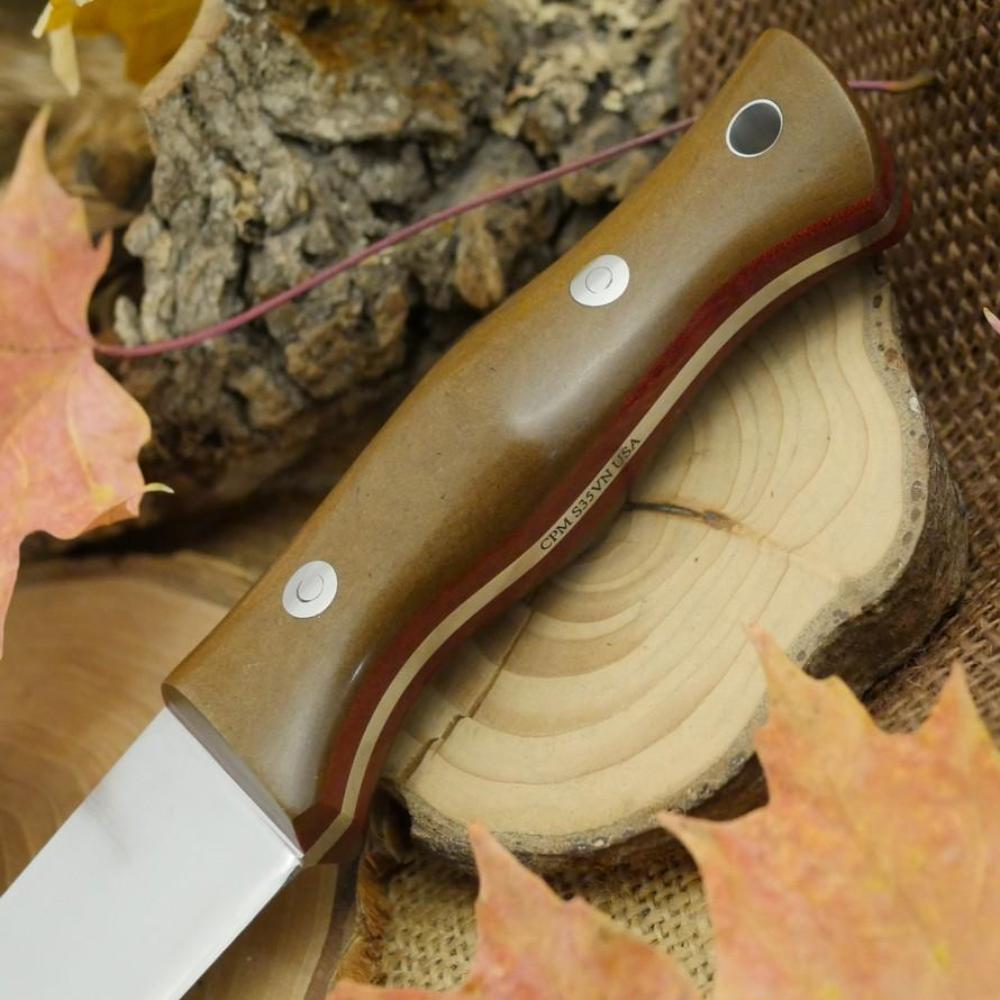 Tradesman: Earth Brown Richlite & Red Linen