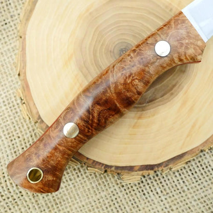 Fisherman: Maple Burl & Red Canvas - Adventure Sworn Bushcraft Co.