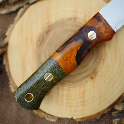 Classic: Ironwood Burl & Green Canvas - Adventure Sworn Bushcraft Co.