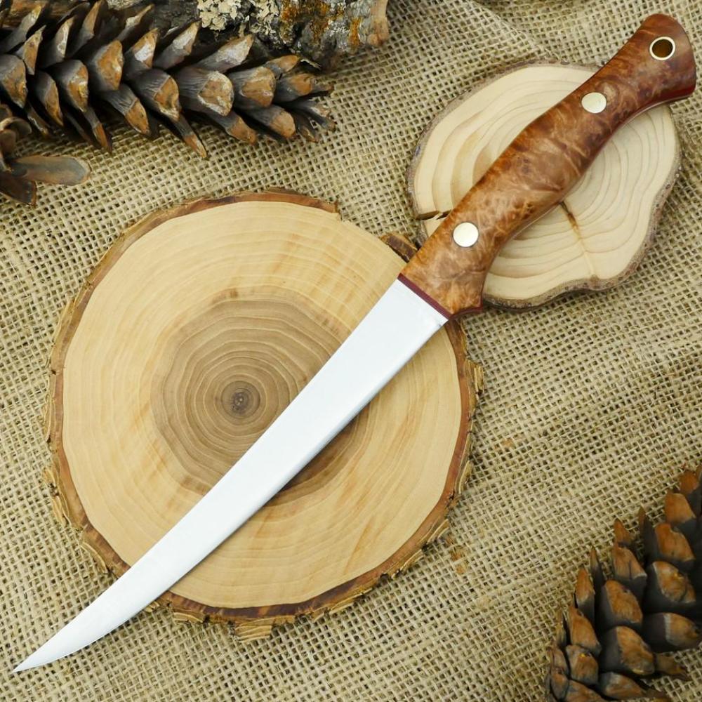 Fisherman: Maple Burl & Red Canvas - Adventure Sworn Bushcraft Co.