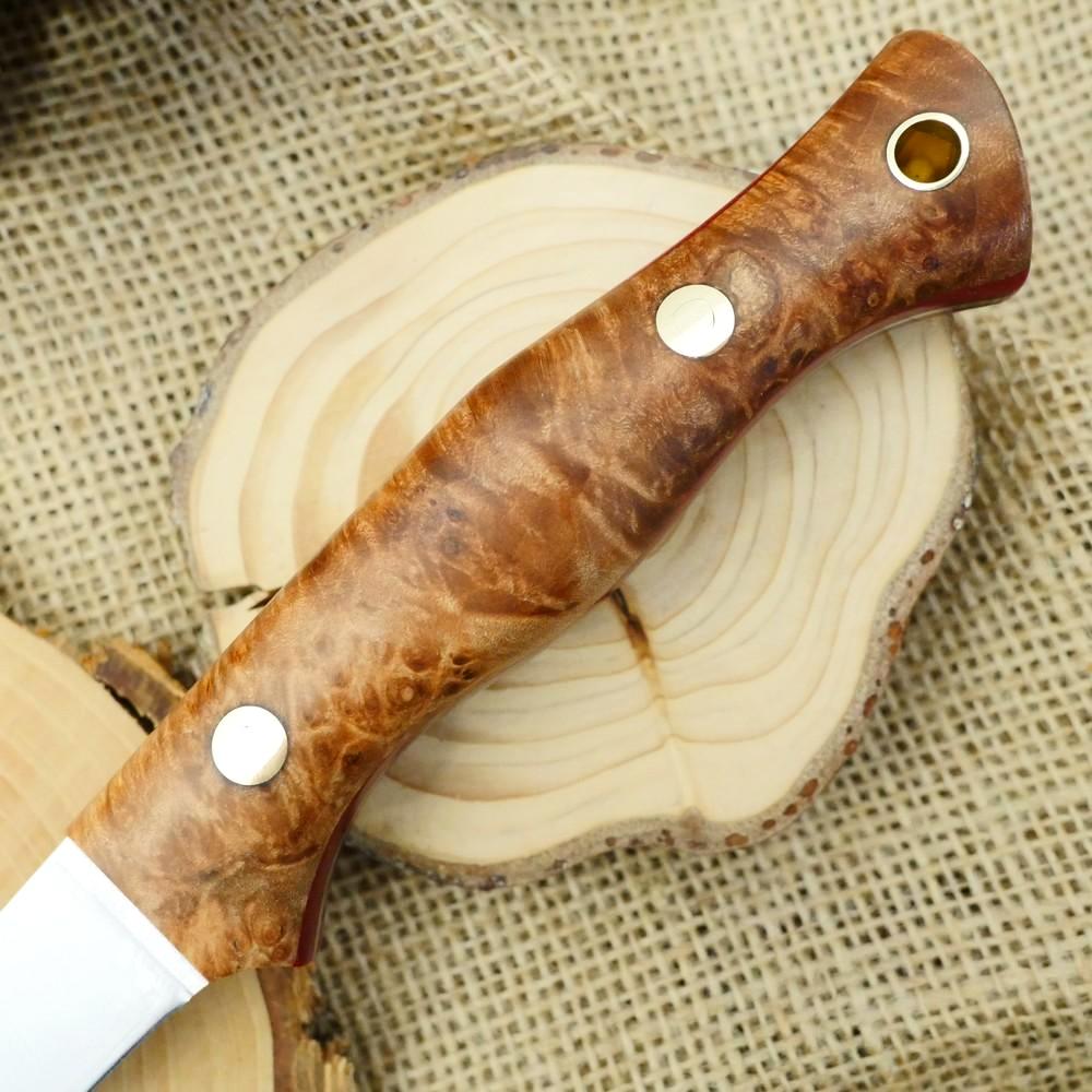 Fisherman: Maple Burl & Red Canvas - Adventure Sworn Bushcraft Co.