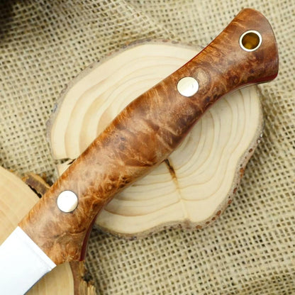 Fisherman: Maple Burl & Red Canvas - Adventure Sworn Bushcraft Co.