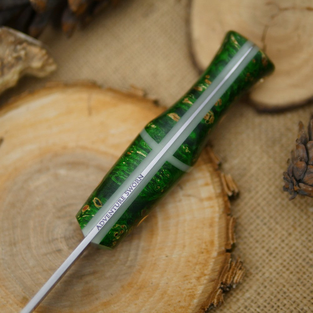 Explorer: Green Box Elder Burl & Green Moonglow - Adventure Sworn Bushcraft Co.