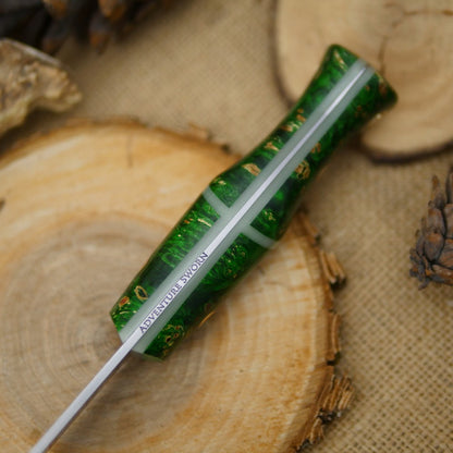 Explorer: Green Box Elder Burl & Green Moonglow - Adventure Sworn Bushcraft Co.