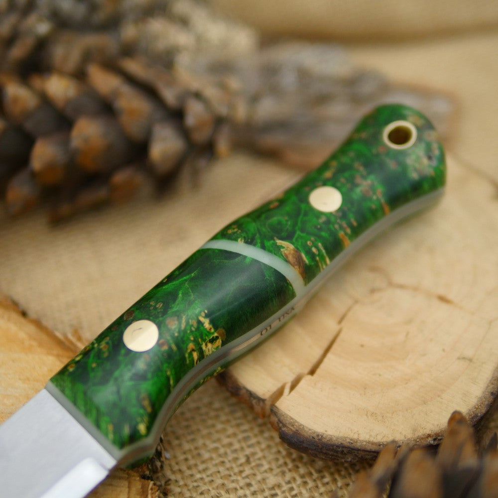 Explorer: Green Box Elder Burl & Green Moonglow - Adventure Sworn Bushcraft Co.