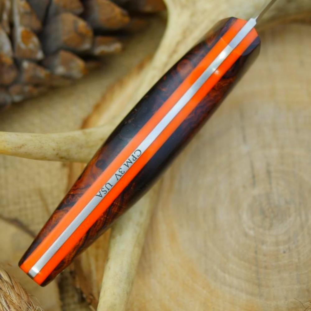 Hiker: Ironwood Burl & Orange Acrylic - Adventure Sworn Bushcraft Co.
