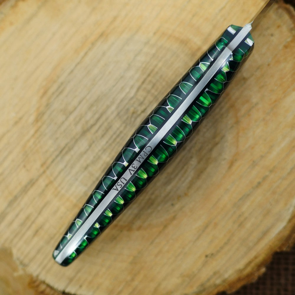 CPM 3V Hiker: Green C-tek & Black - Adventure Sworn Bushcraft Co.