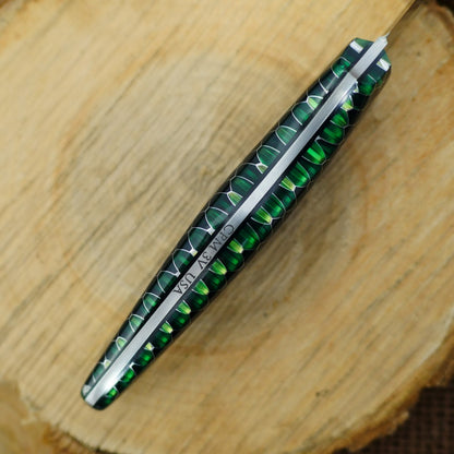 CPM 3V Hiker: Green C-tek & Black - Adventure Sworn Bushcraft Co.