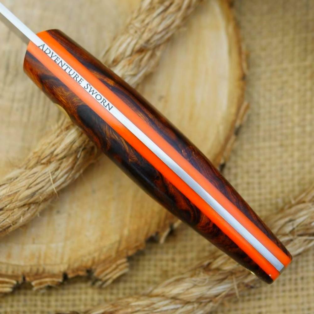 Hiker: Ironwood Burl & Orange Acrylic - Adventure Sworn Bushcraft Co.