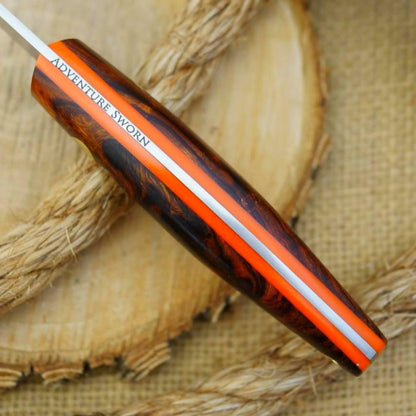 Hiker: Ironwood Burl & Orange Acrylic - Adventure Sworn Bushcraft Co.