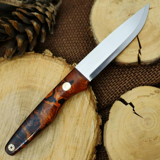 CPM 3V Hiker: Ironwood Burl & Red - Adventure Sworn Bushcraft Co.