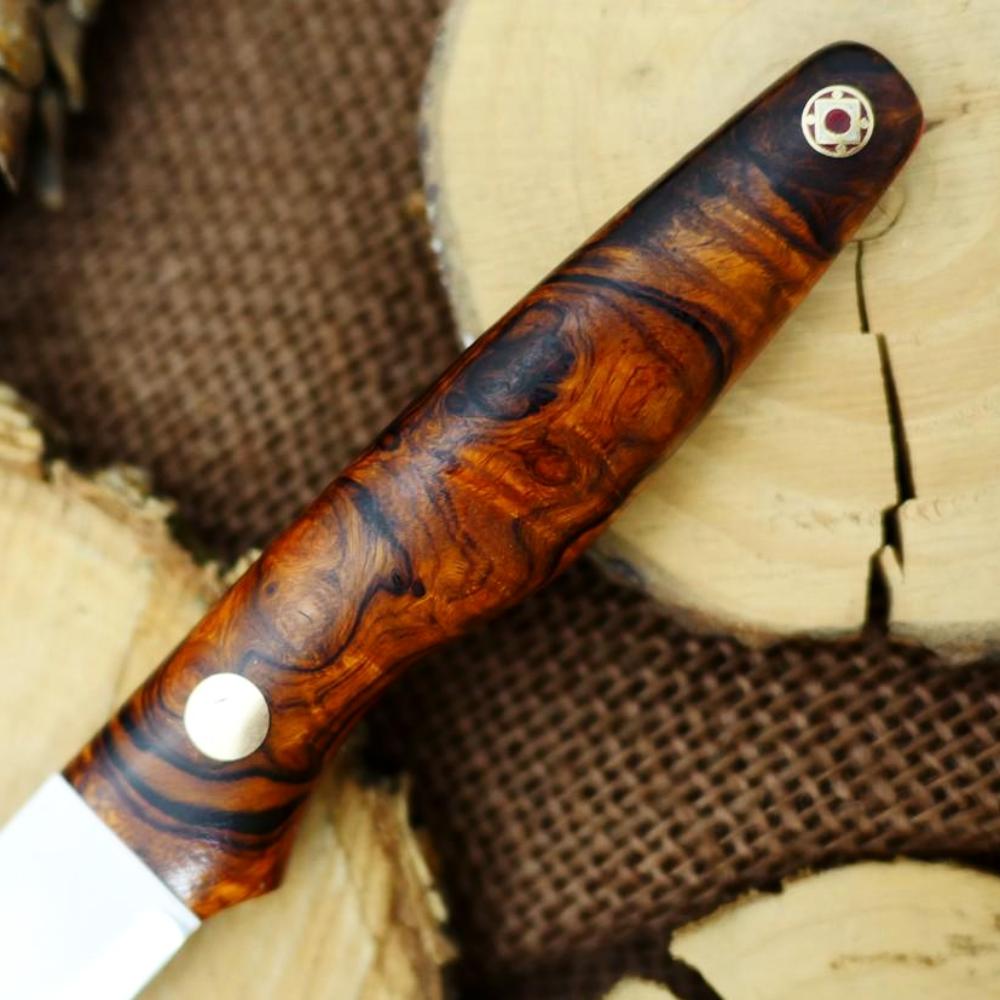 CPM 3V Hiker: Ironwood Burl & Red - Adventure Sworn Bushcraft Co.