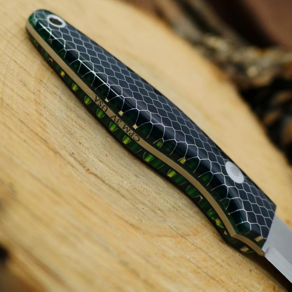 CPM 3V Hiker: Green C-tek & Black - Adventure Sworn Bushcraft Co.