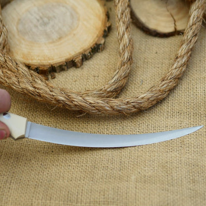 Fisherman: Navy Blue Burlap & Ivory Paper Bolster - Adventure Sworn Bushcraft Co.