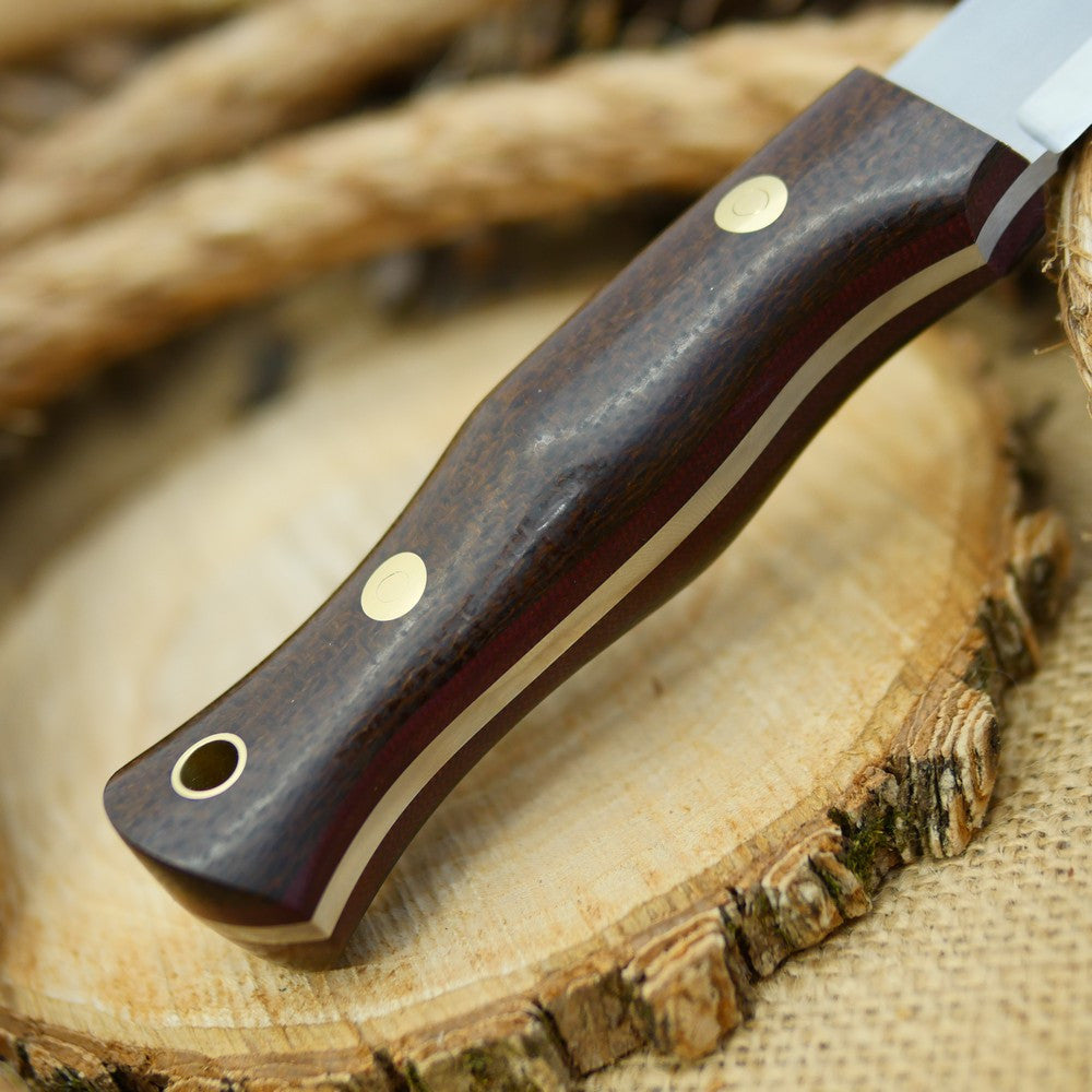 Classic: Barbwire Micarta & Maroon Canvas - Adventure Sworn Bushcraft Co.