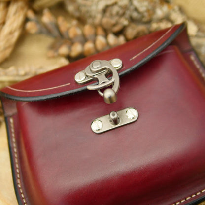 Traveler's Pouch: Burgundy & Stainless